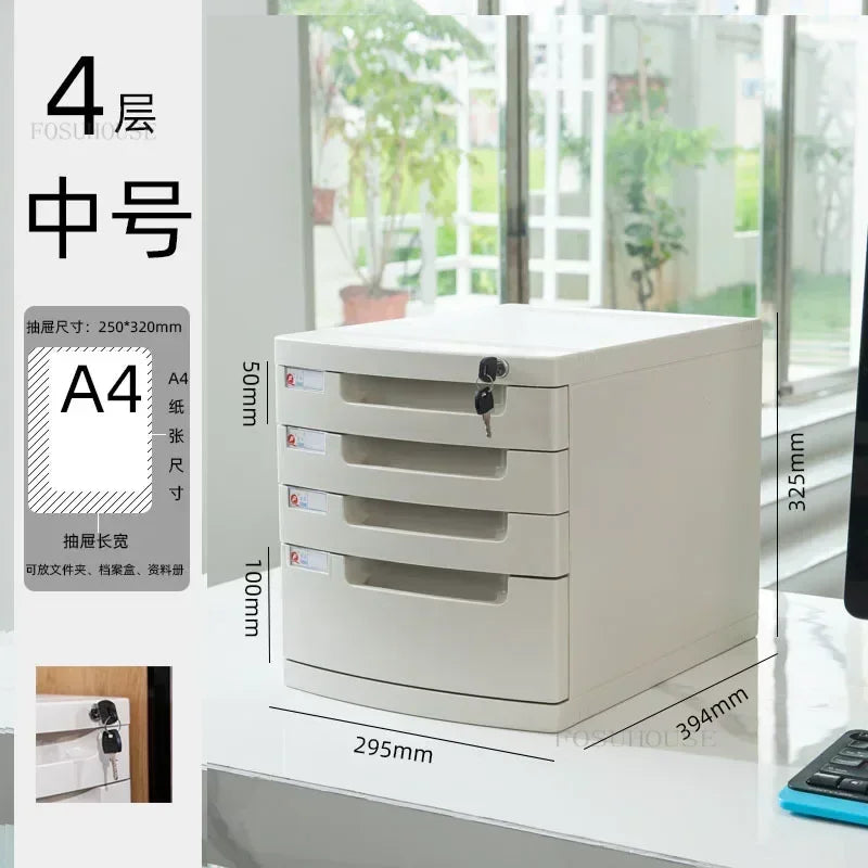 Desktop Lockable File Cabinet Office A4 Drawer Storage Cabinet Multi-layer Under-desk File Cabinet Office Small Storage Box ZZ