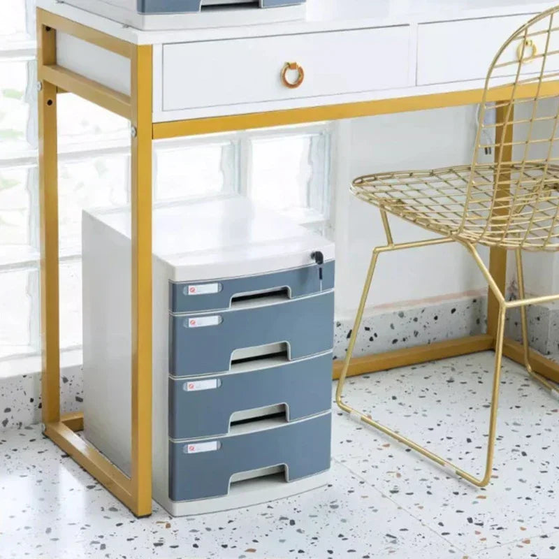 Desktop Lockable File Cabinet Office A4 Drawer Storage Cabinet Multi-layer Under-desk File Cabinet Office Small Storage Box ZZ