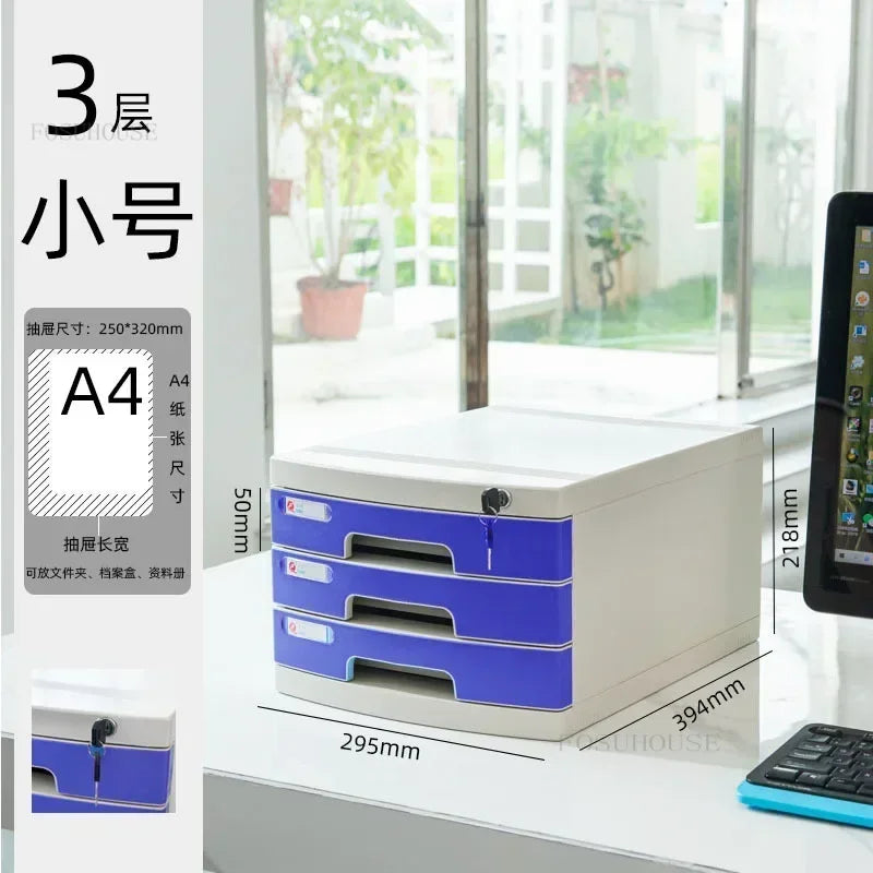 Desktop Lockable File Cabinet Office A4 Drawer Storage Cabinet Multi-layer Under-desk File Cabinet Office Small Storage Box ZZ