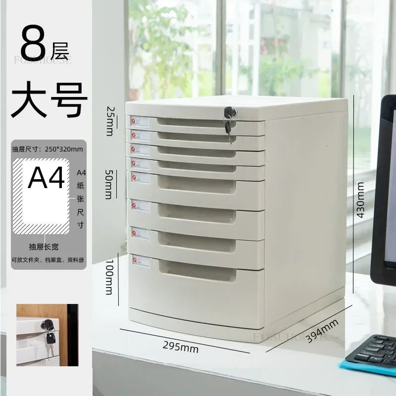 Desktop Lockable File Cabinet Office A4 Drawer Storage Cabinet Multi-layer Under-desk File Cabinet Office Small Storage Box ZZ