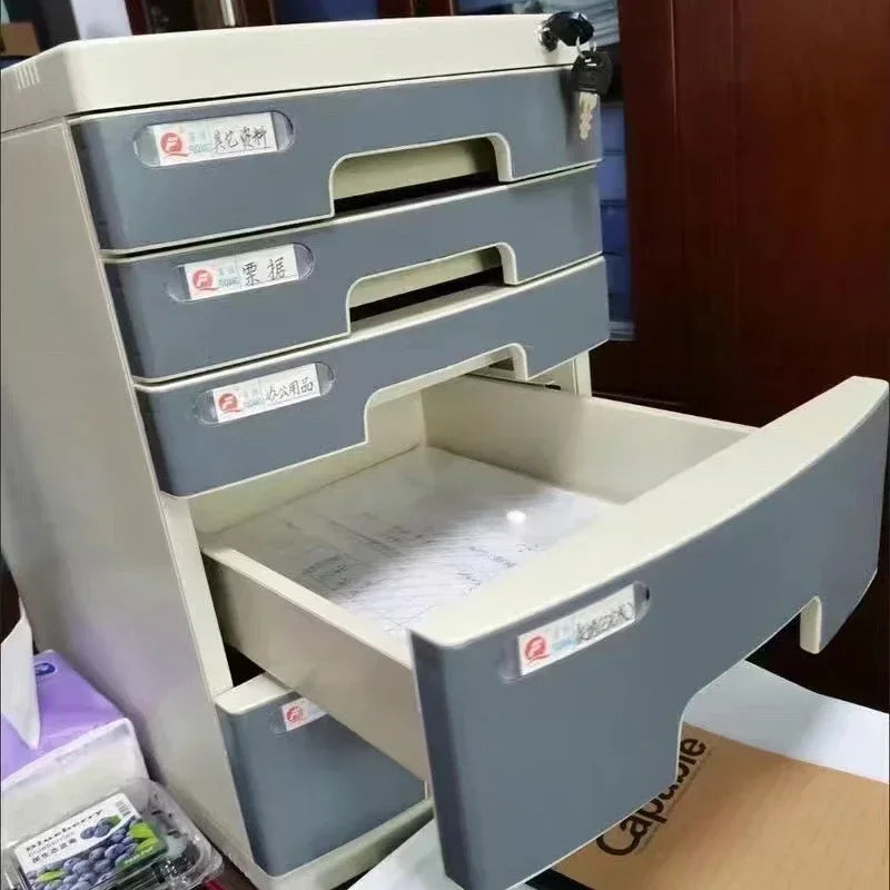 Desktop Lockable File Cabinet Office A4 Drawer Storage Cabinet Multi-layer Under-desk File Cabinet Office Small Storage Box ZZ