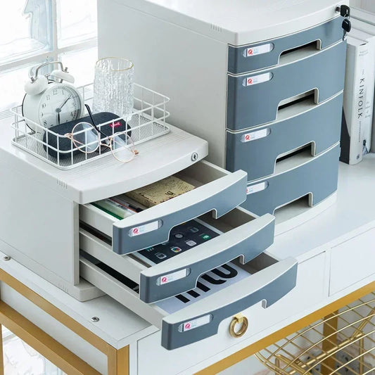 Desktop Lockable File Cabinet Office A4 Drawer Storage Cabinet Multi-layer Under-desk File Cabinet Office Small Storage Box ZZ