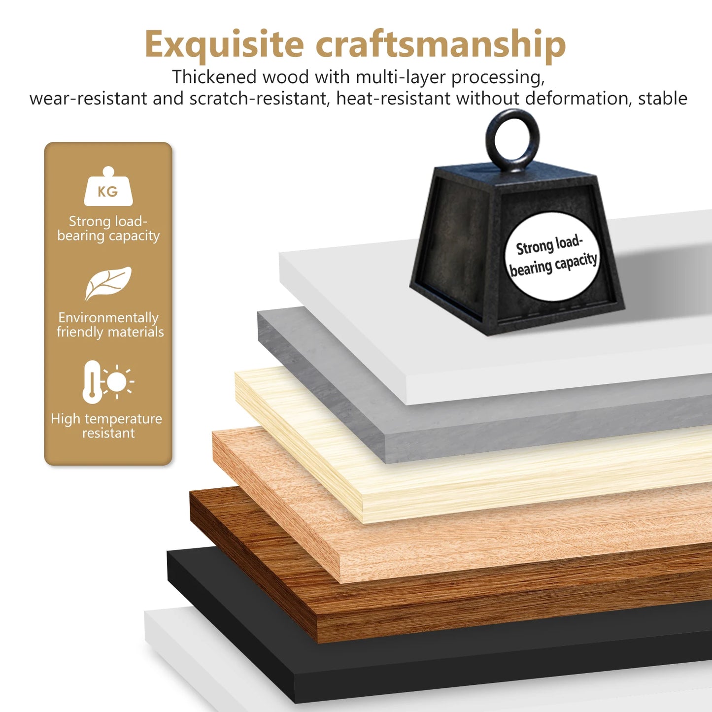 Daccormax Modern Coffee Table with Drawer and Open Shelf, White & Oak Finish, Living Room Storage Table with Wooden Legs