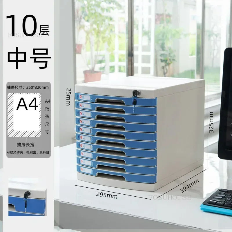Desktop Lockable File Cabinet Office A4 Drawer Storage Cabinet Multi-layer Under-desk File Cabinet Office Small Storage Box ZZ