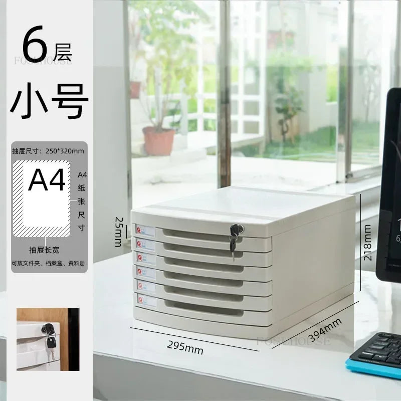 Desktop Lockable File Cabinet Office A4 Drawer Storage Cabinet Multi-layer Under-desk File Cabinet Office Small Storage Box ZZ