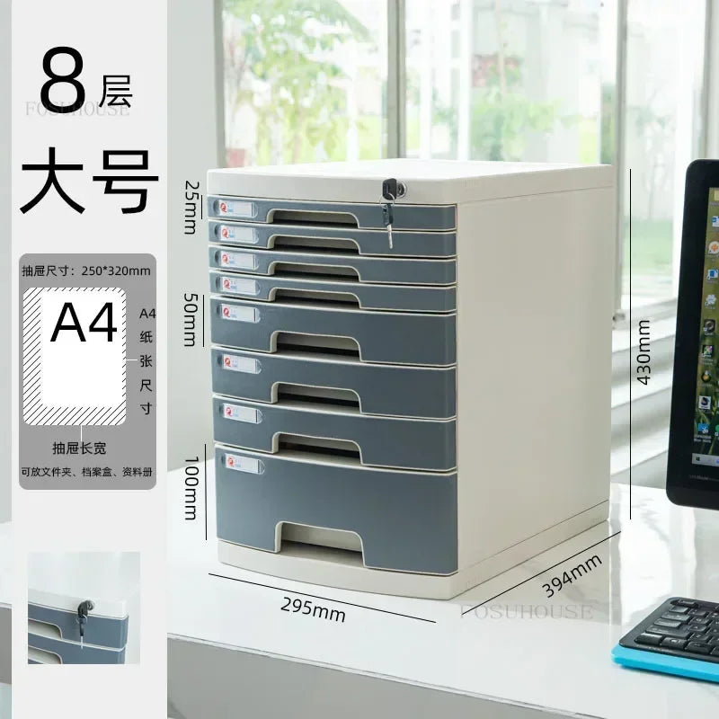 Desktop Lockable File Cabinet Office A4 Drawer Storage Cabinet Multi-layer Under-desk File Cabinet Office Small Storage Box ZZ