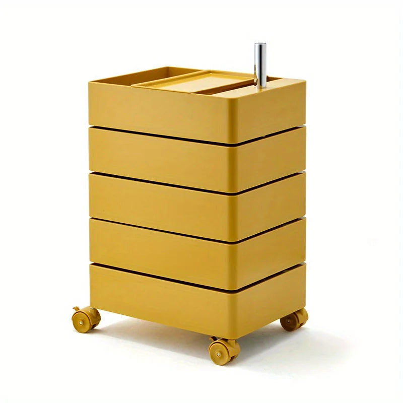 Rotating Storage Cabinet Movable Bedside Table Side Cabinet Cosmetic Storage Cabinet Bedroom Living Room Furniture  Nightstand