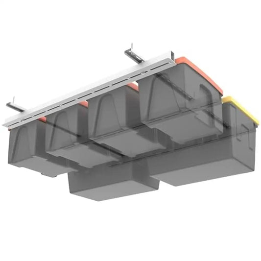 Overhead Tote Storage Rack Heavy Duty Steel Garage Storage System Smart Organization Solution(MAX 300lbs)Ideal Garage Attic