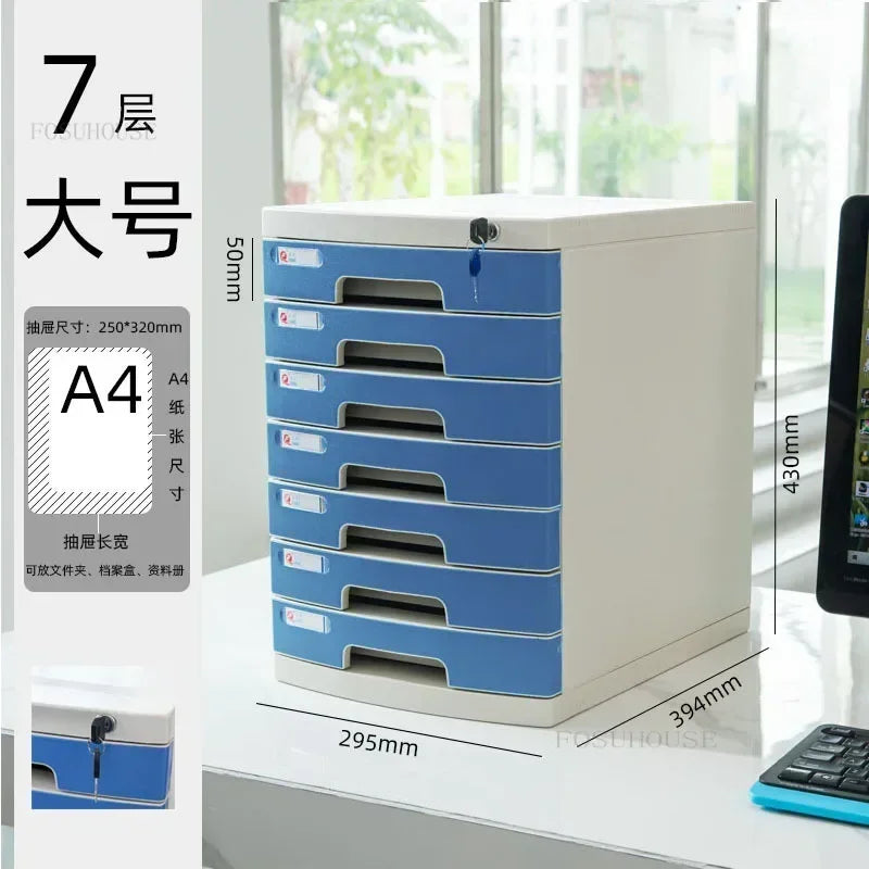 Desktop Lockable File Cabinet Office A4 Drawer Storage Cabinet Multi-layer Under-desk File Cabinet Office Small Storage Box ZZ