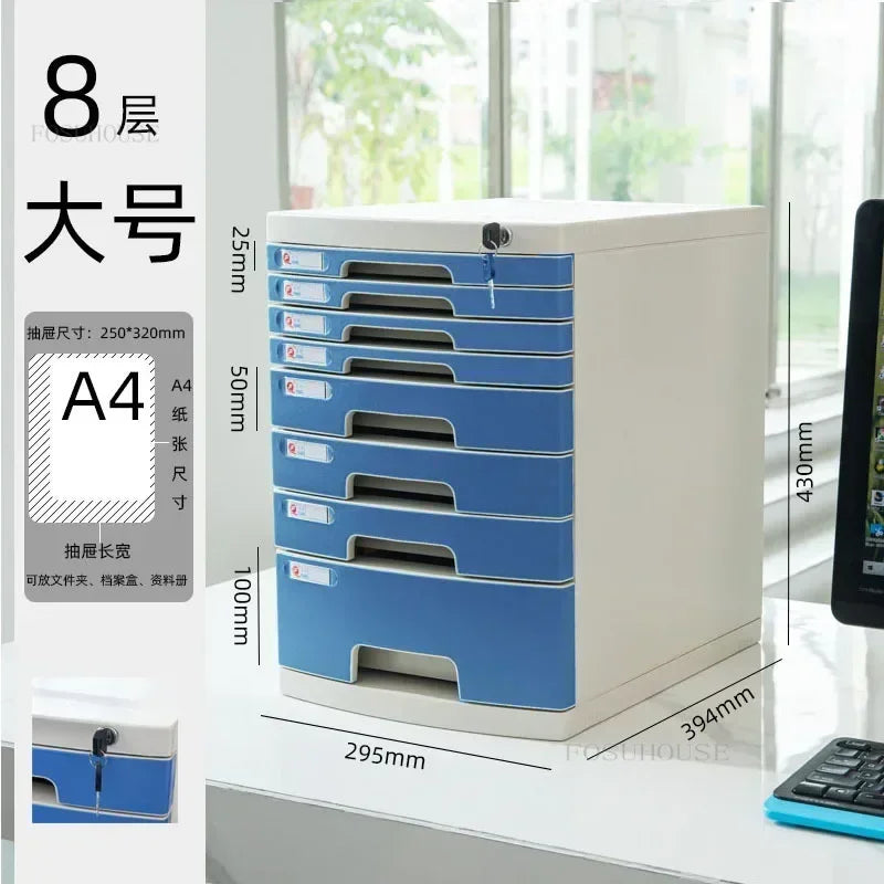 Desktop Lockable File Cabinet Office A4 Drawer Storage Cabinet Multi-layer Under-desk File Cabinet Office Small Storage Box ZZ