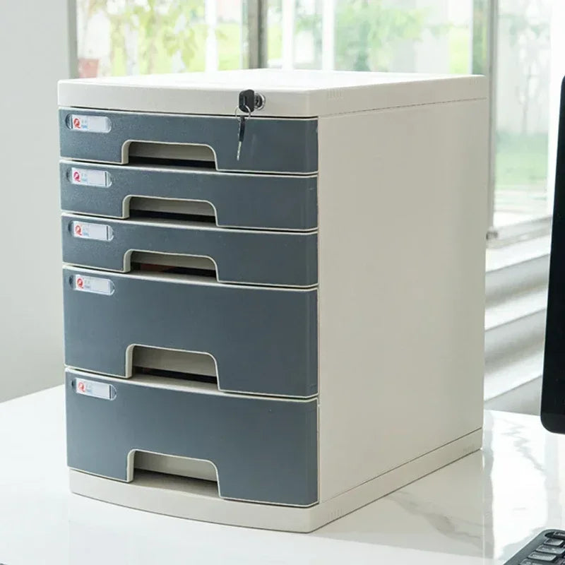 Desktop Lockable File Cabinet Office A4 Drawer Storage Cabinet Multi-layer Under-desk File Cabinet Office Small Storage Box ZZ