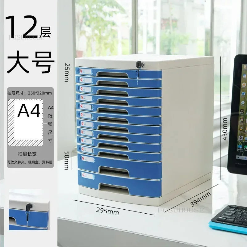 Desktop Lockable File Cabinet Office A4 Drawer Storage Cabinet Multi-layer Under-desk File Cabinet Office Small Storage Box ZZ