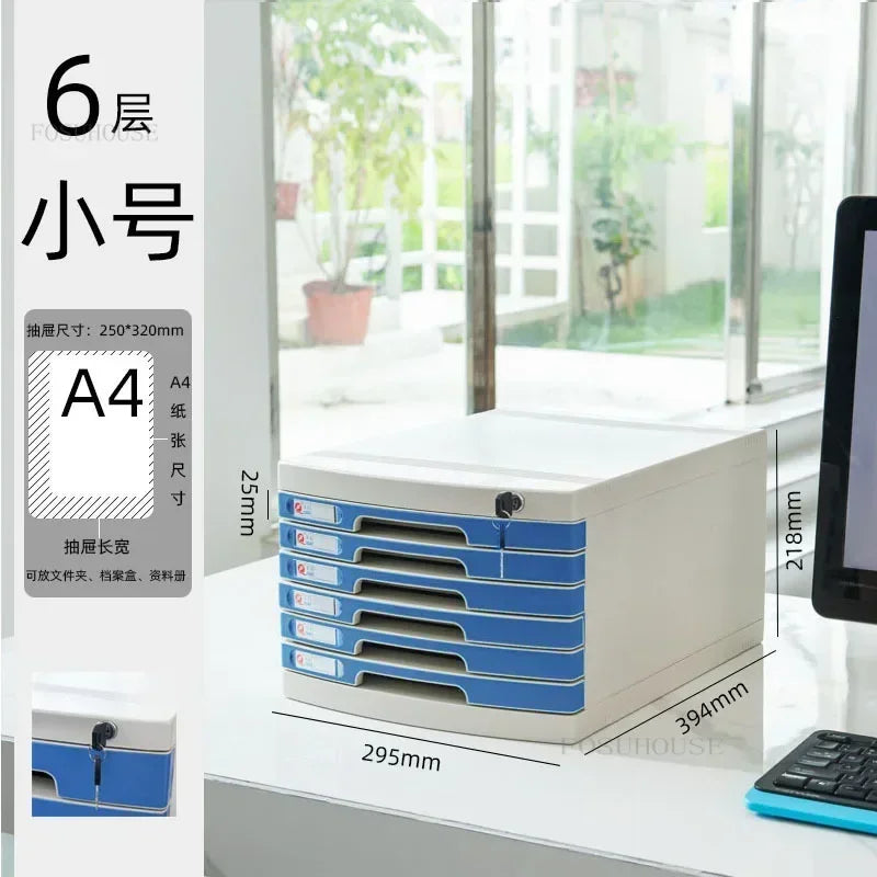 Desktop Lockable File Cabinet Office A4 Drawer Storage Cabinet Multi-layer Under-desk File Cabinet Office Small Storage Box ZZ