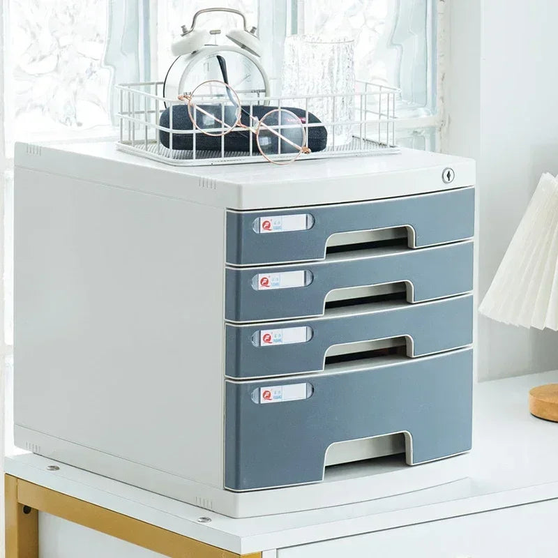 Desktop Lockable File Cabinet Office A4 Drawer Storage Cabinet Multi-layer Under-desk File Cabinet Office Small Storage Box ZZ