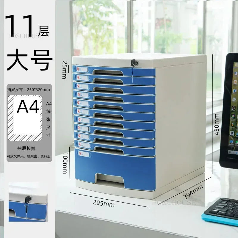 Desktop Lockable File Cabinet Office A4 Drawer Storage Cabinet Multi-layer Under-desk File Cabinet Office Small Storage Box ZZ
