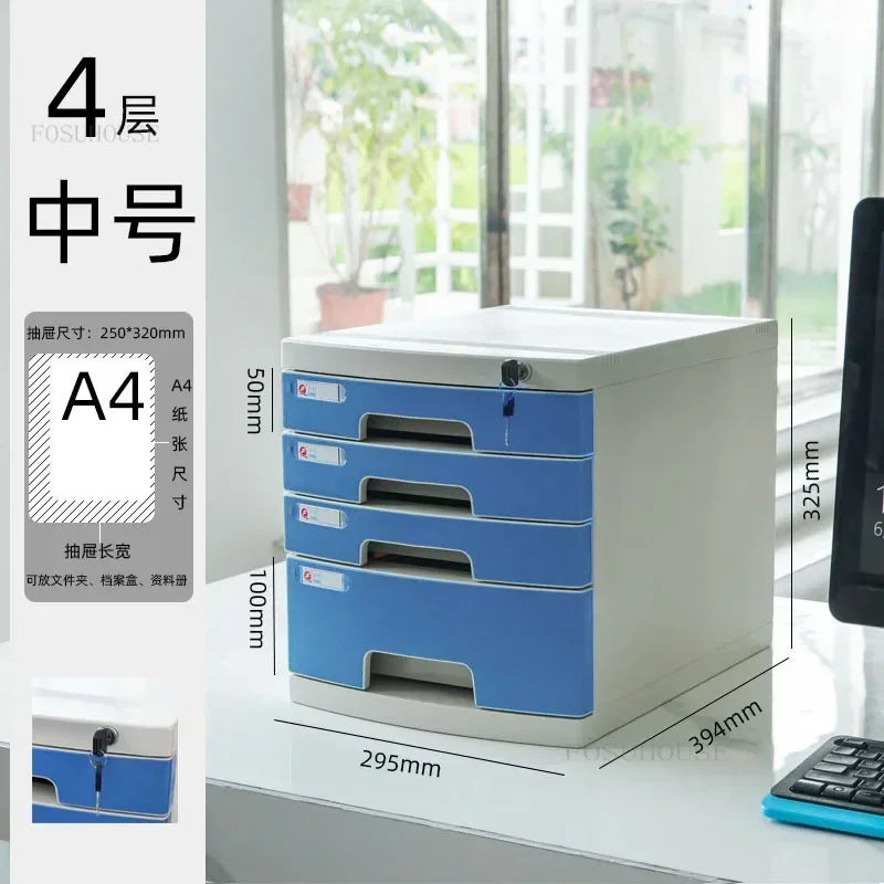 Desktop Lockable File Cabinet Office A4 Drawer Storage Cabinet Multi-layer Under-desk File Cabinet Office Small Storage Box ZZ