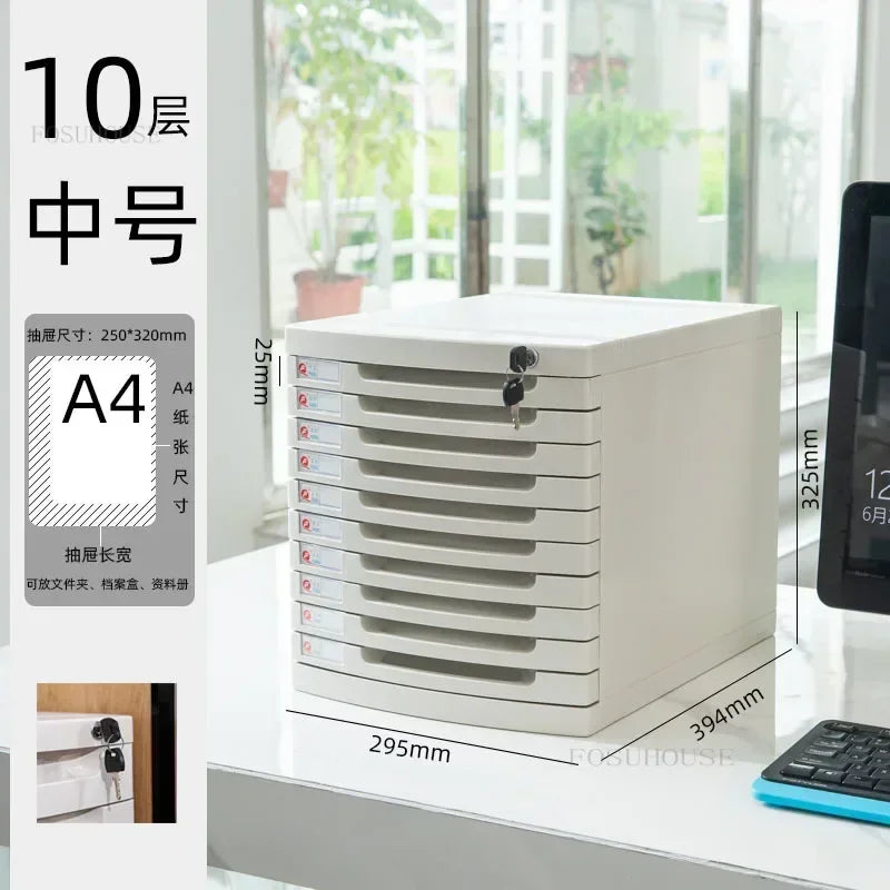 Desktop Lockable File Cabinet Office A4 Drawer Storage Cabinet Multi-layer Under-desk File Cabinet Office Small Storage Box ZZ