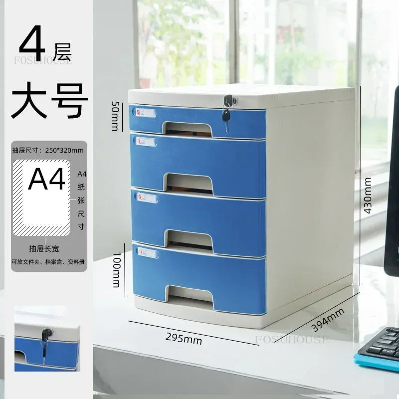 Desktop Lockable File Cabinet Office A4 Drawer Storage Cabinet Multi-layer Under-desk File Cabinet Office Small Storage Box ZZ