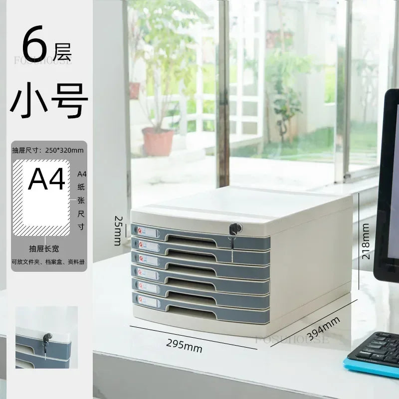 Desktop Lockable File Cabinet Office A4 Drawer Storage Cabinet Multi-layer Under-desk File Cabinet Office Small Storage Box ZZ