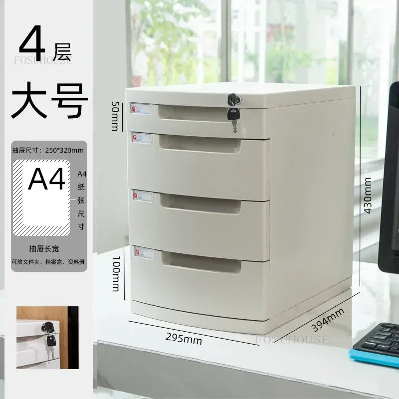 Desktop Lockable File Cabinet Office A4 Drawer Storage Cabinet Multi-layer Under-desk File Cabinet Office Small Storage Box ZZ